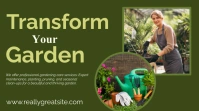 Green Professional Gardening Services Twitter template