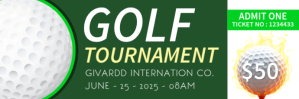 Green Professional Golf Tournament Twitter Banner template