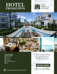 Green Professional Hotel Flyer (us Letter) template