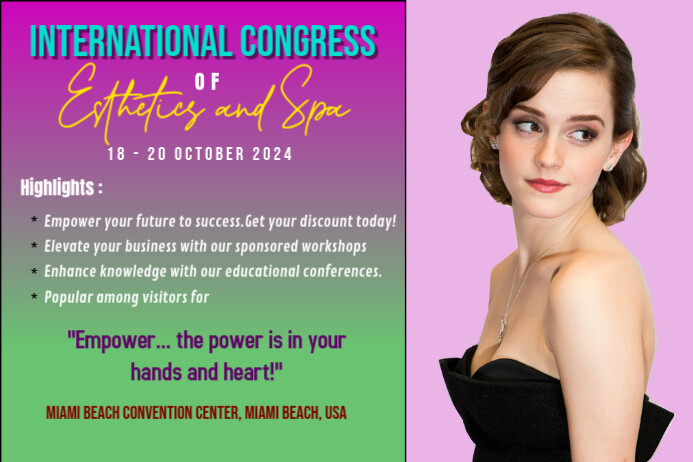 Green Professional International Congress Of Esthetics And Spa Poster ...