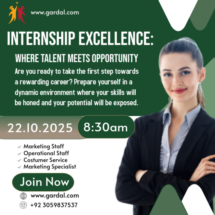 Green Professional Internship Program Instagram Post Template ...