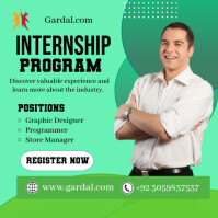 White Professional Internship Program Poster Design Instagram Post ...