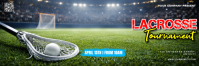 Green Professional Lacrosse Tournament Twitter Banner template