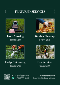 Green Professional Lawn Care Services A4 template - Page 3