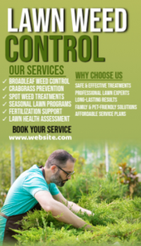 Green Professional Lawn Care Services Business Card Visitkort template