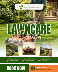 Green Professional Lawn Care Services Instagram Portrait template