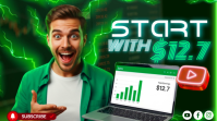 Green Professional Make Money Online Youtube Thumbnail template