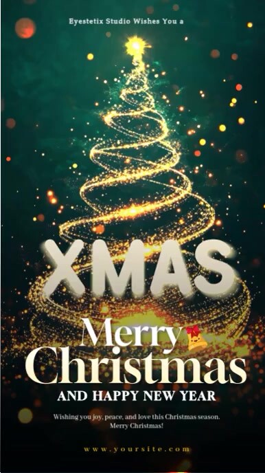 Green Professional Merry Christmas And Happy New Year Instagram Reel ...