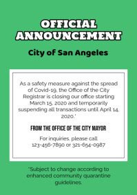 Official Announcement Template | PosterMyWall