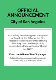 Official Announcement Template | PosterMyWall