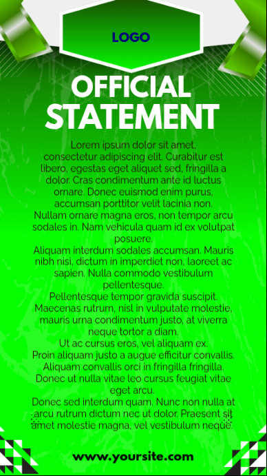 Official Statement Template | PosterMyWall
