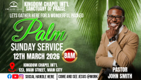Green Professional Palm Sunday Service Blog Header Blog-Kopfzeile template