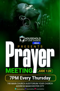 Verde Prayer Meeting Plakat Template