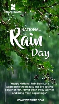 Green Professional Rain Day  Instagram Story template