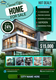 Green Professional Real Estate Promotion A6 template