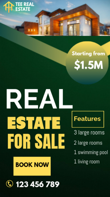 Copy of Green Professional Real Estate Sale Instagram Story | PosterMyWall