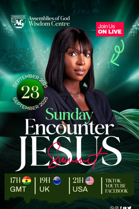 Religious Program Poster Green Religious Event Posters Template | PosterMyWall