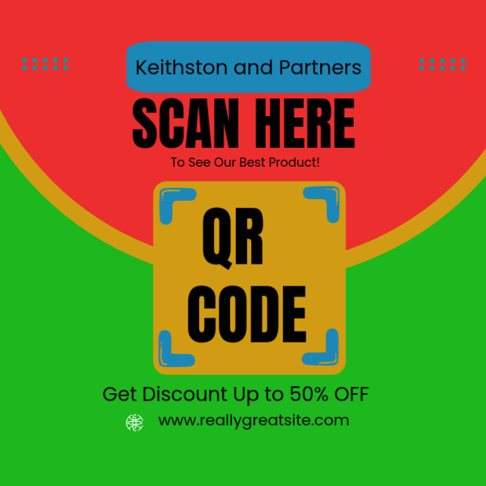 Green Professional Scan Code Instagram Post template
