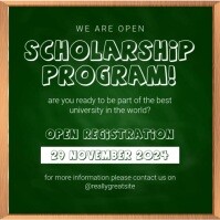 Green Professional Scholarship Program Instagram Post Instagram-opslag template