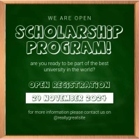 Green Professional Scholarship Program Instagram Post Iphosti le-Instagram template