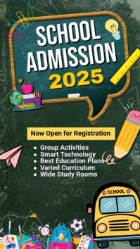 Green Professional School Admission Instagram Story template