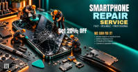 Verde Smartphone Repair Service Facebook-annonce Template