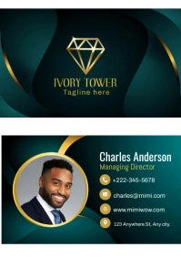 Green Professional Stylish Corporate Card A4 template