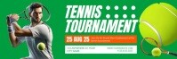 Green Professional Tennis Tournament Twitter Banner template