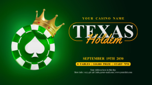 Green Professional Texas Holdem  Digital Display (16:9) template