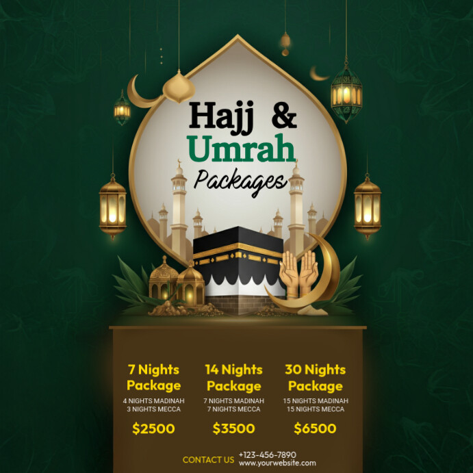 Plantilla de Green Professional Umrah And Hajj Package Instagram Post ...