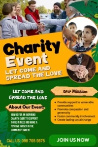 Green Professional Volunteer Work,  Poster template