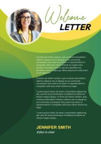 Green Professional Welcome Letter A4 template