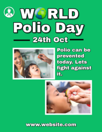 Green Professional World Polio Day Flyer (us Letter) template