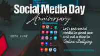 Green Professional World Social Media Day Youtube Thumbnail template