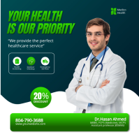 绿色 Healthcare Promotion Instagram Plasing Template
