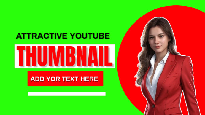 Green Professional Yu Youtube Thumbnail template