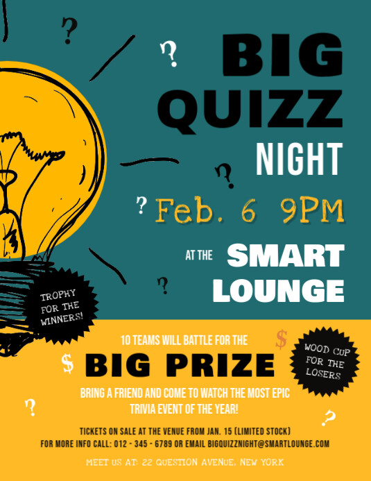 35+ Ide Quiz Competition Quiz Night Poster Template Free Download