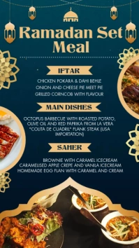 Green Ramadan Menu Digital Display Template