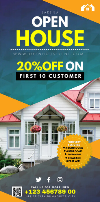 Copy of Green Real Estate Open House Banner | PosterMyWall