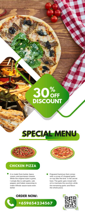 Copy Of Green Restaurant Roll Up Banner Design Postermywall