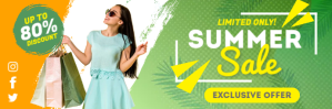 Green Retail Shopping Sale Email Header Templ template