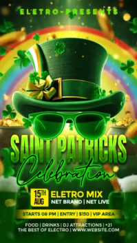 Green Saint Patrick's Day Celebration Instagram Reel Video template