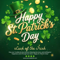 Green Saint Patrick's Day Instagram Post Instagram-Beitrag template