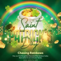 Green Saint Patrick's Day Instagram Post template