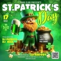 Green Saint Patrick's Day Square (1:1) template