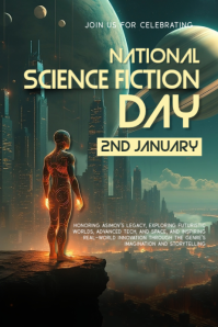 Green Science Fiction Day Banner 4' × 6' template