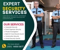 Green Security Services Ads Medium Rectangle template