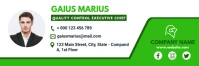 Green shades digital signature design templat E-poskop template