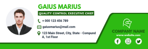 Green shades digital signature design templat E-mail-overskrift template