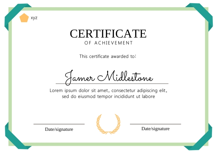 Basic Certificate Template